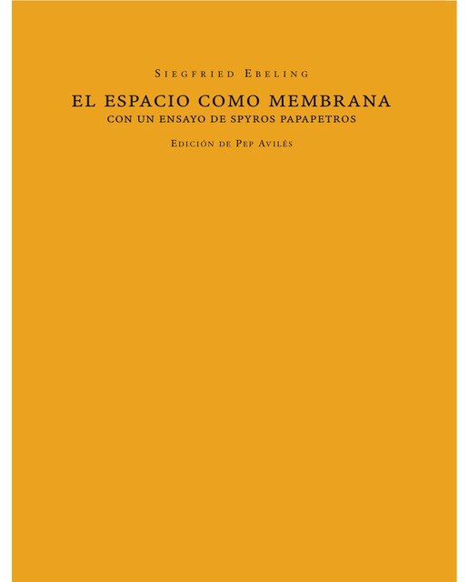 El Espacio Como Membrana 1