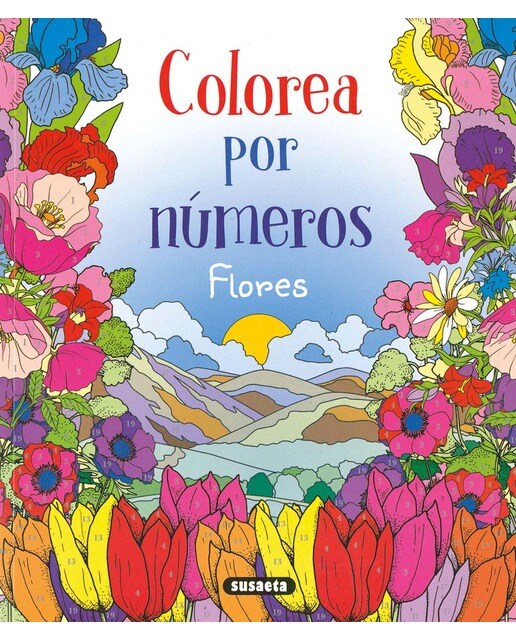 Flores, colorea por números 1