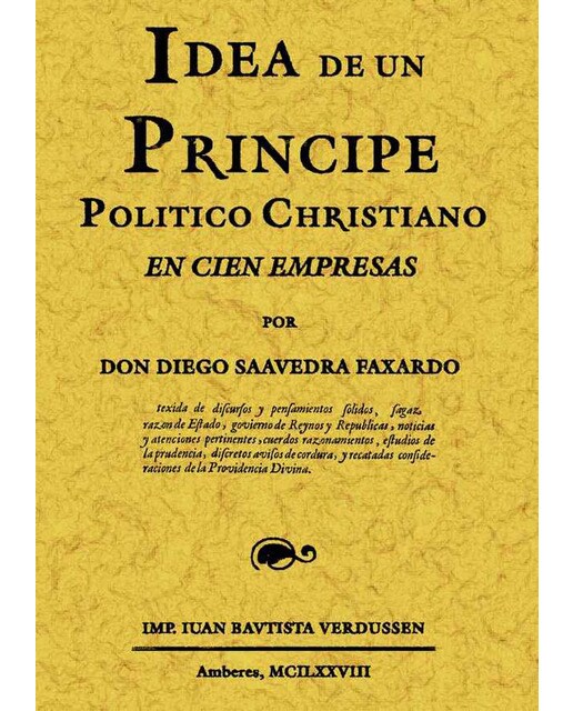 Idea De Un Príncipe Político Christiano En Cien Em 1