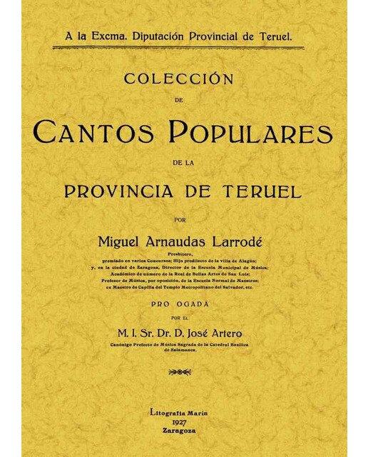 Colección De Cantos Populares De La Provincia De L 1