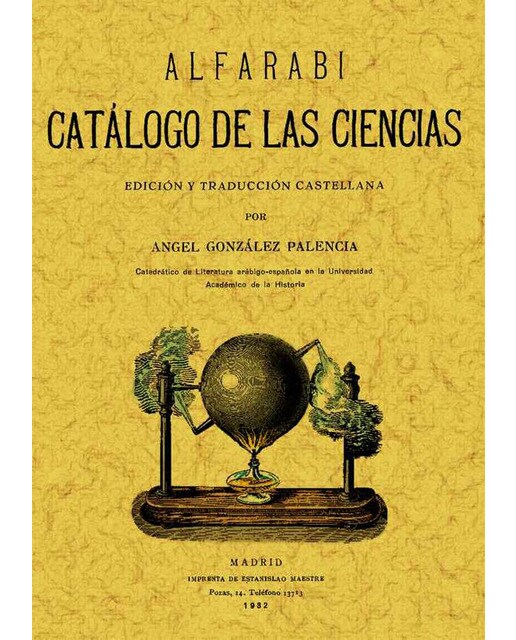 Alfarabi. Catálogo De Las Ciencias 1