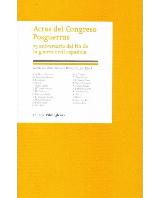 Imagen 0 de Actas del congreso posguerras (Tapa blanda)