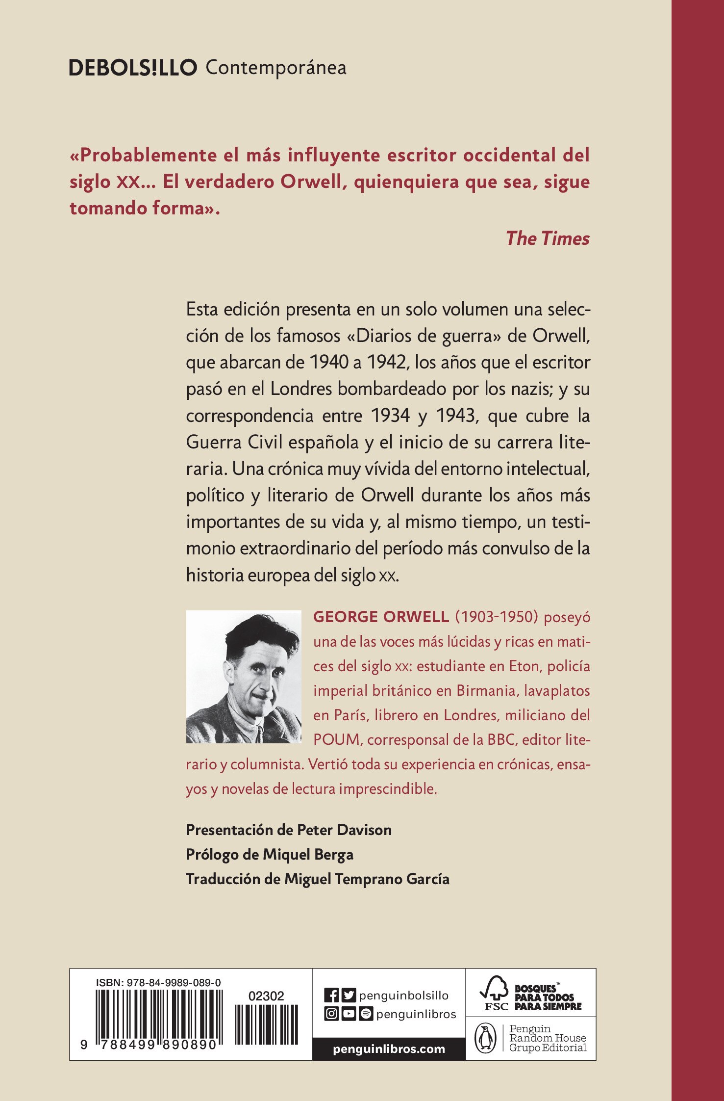 Escritor en guerra (edición definitiva avalada por The Orwell Estate): Correspondencia y diarios (1936-1943) (Bolso) (Capa mole) 2