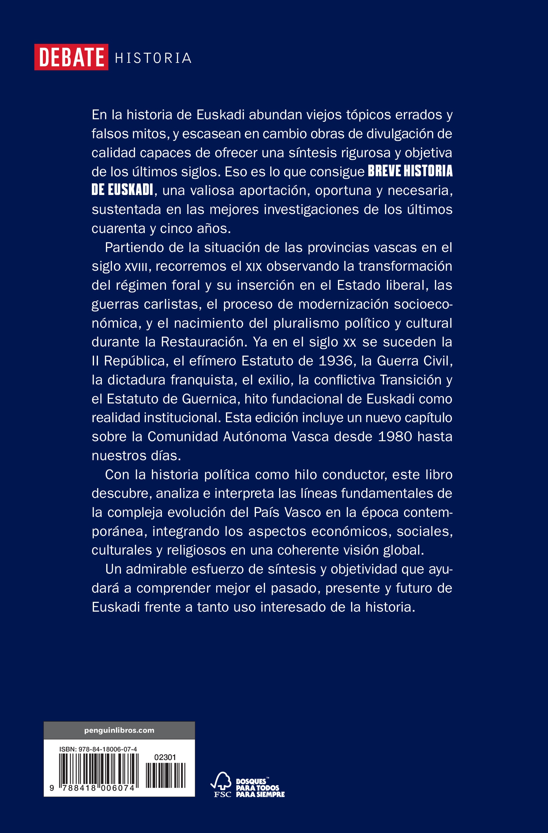 Breve historia de Euskadi: De los Fueros a nuestros días  (Tapa blanda) 2