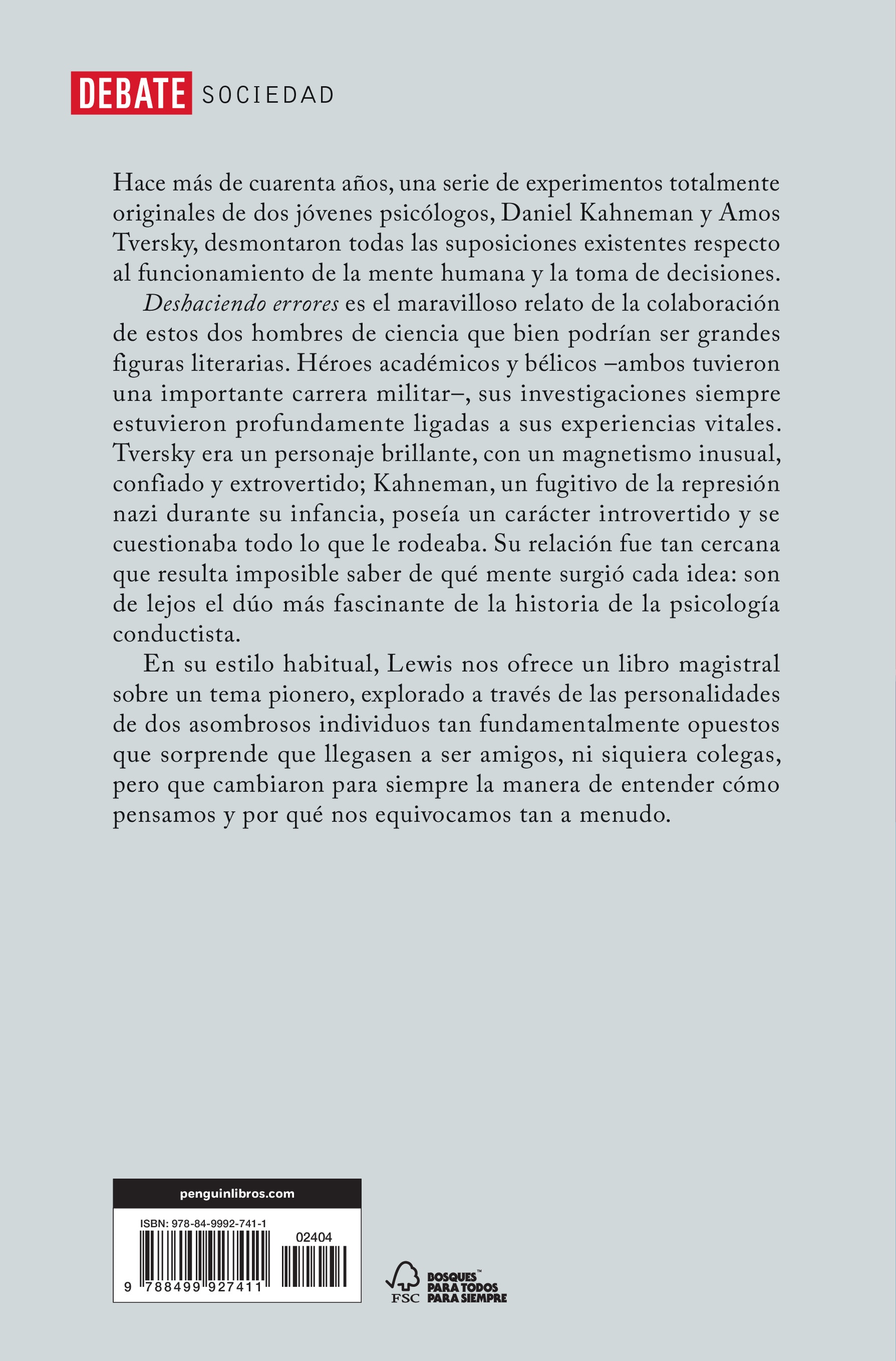Deshaciendo errores: Kahneman, Tversky y la amistad que nos enseñó cómo funciona la mente (Capa mole) 2