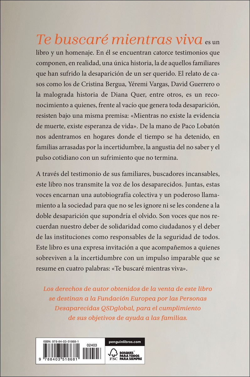 Te buscaré mientras viva(Tapa blanda) 2