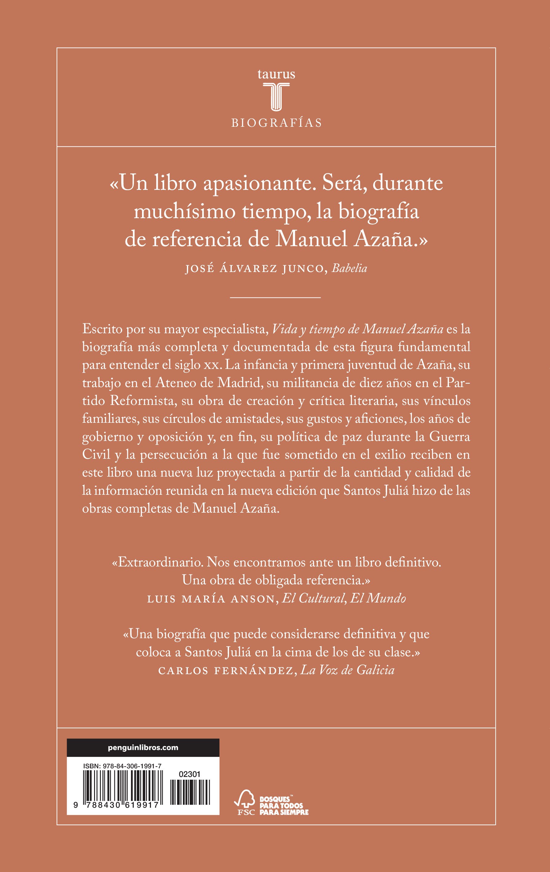 Vida y tiempo de Manuel Azaña  (Tapa blanda Bolsillo) 2