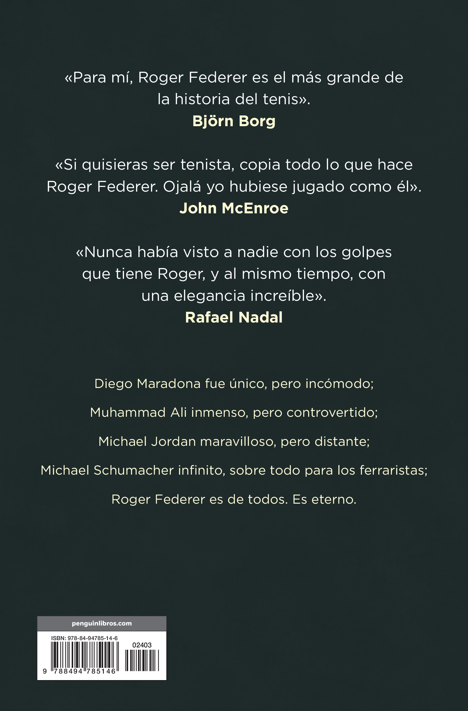El código Federer (Capa mole) 2