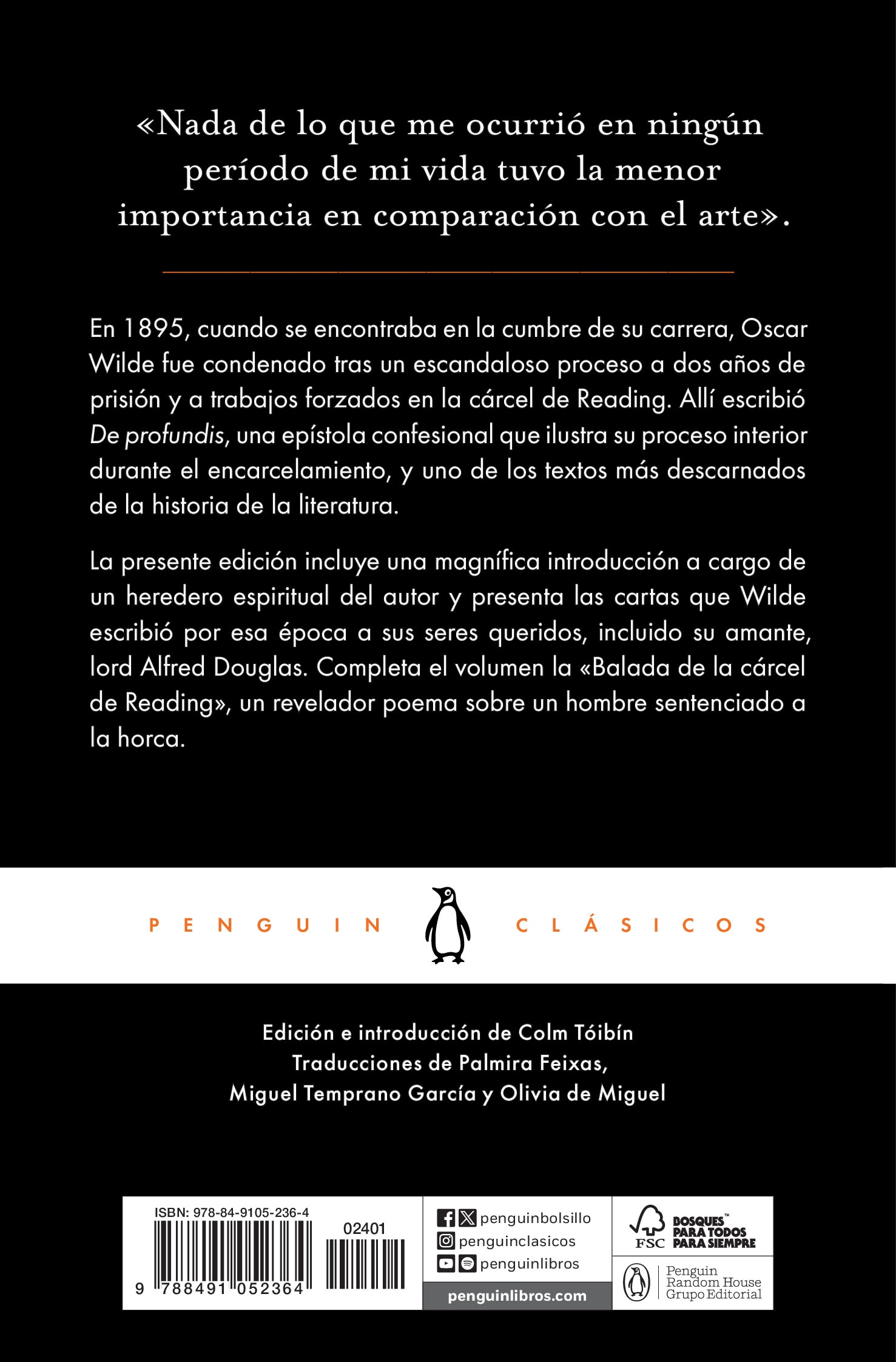De profundis y otros escritos de la cárcel(Tapa blanda) 2