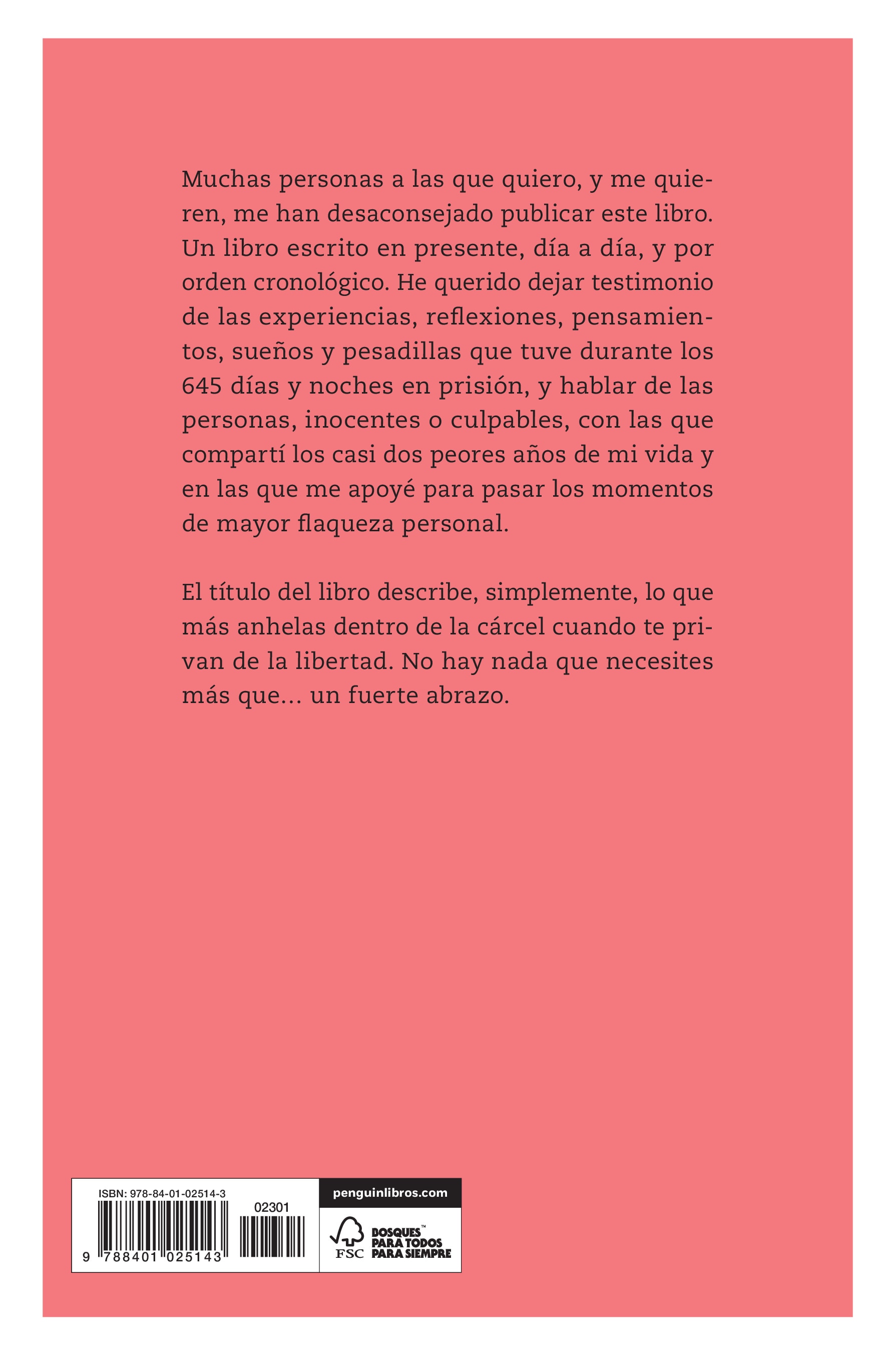 Un fuerte abrazo: Seiscientos cuarenta y cinco días y noches(Tapa blanda) 2