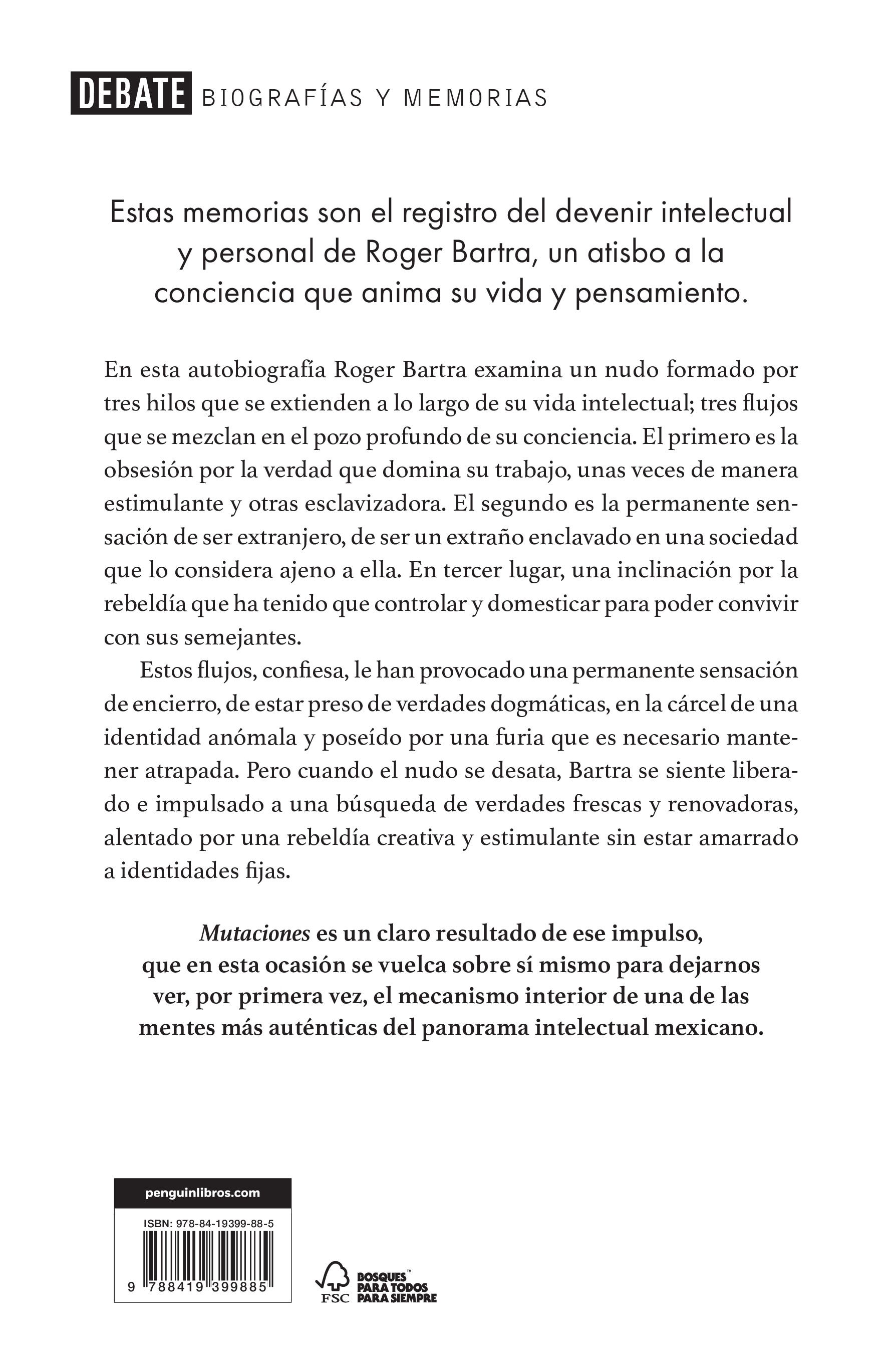 Mutaciones. Autobiografía intelectual (Capa mole) 2