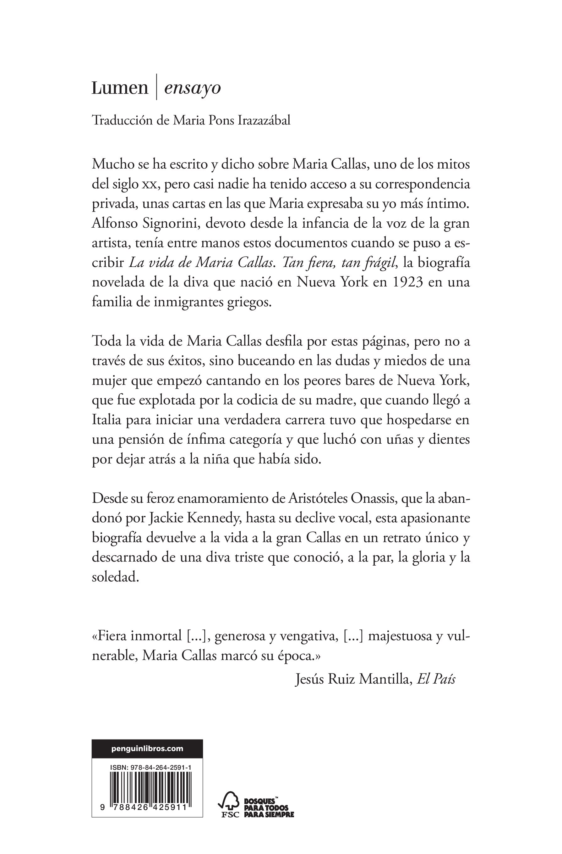 La vida de Maria Callas: Tan fiera, tan frágil (Capa mole) 2