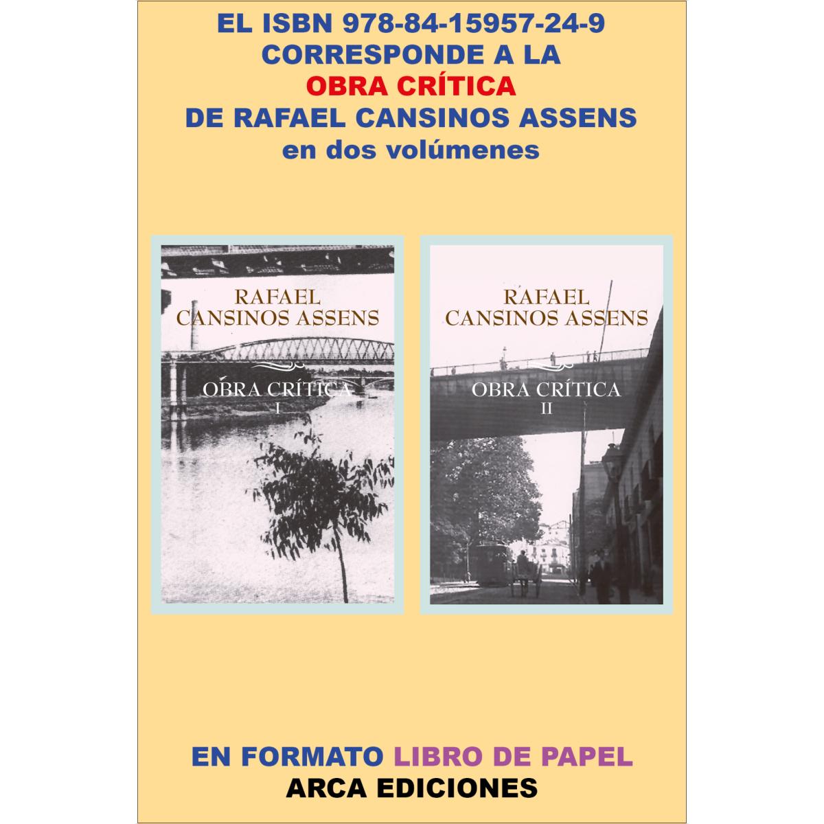 Imagem 0 de Obra Completa de Obra Crítica, vols. I y II