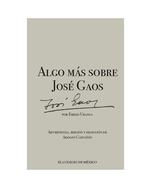 Algo más sobre josé gaos 1