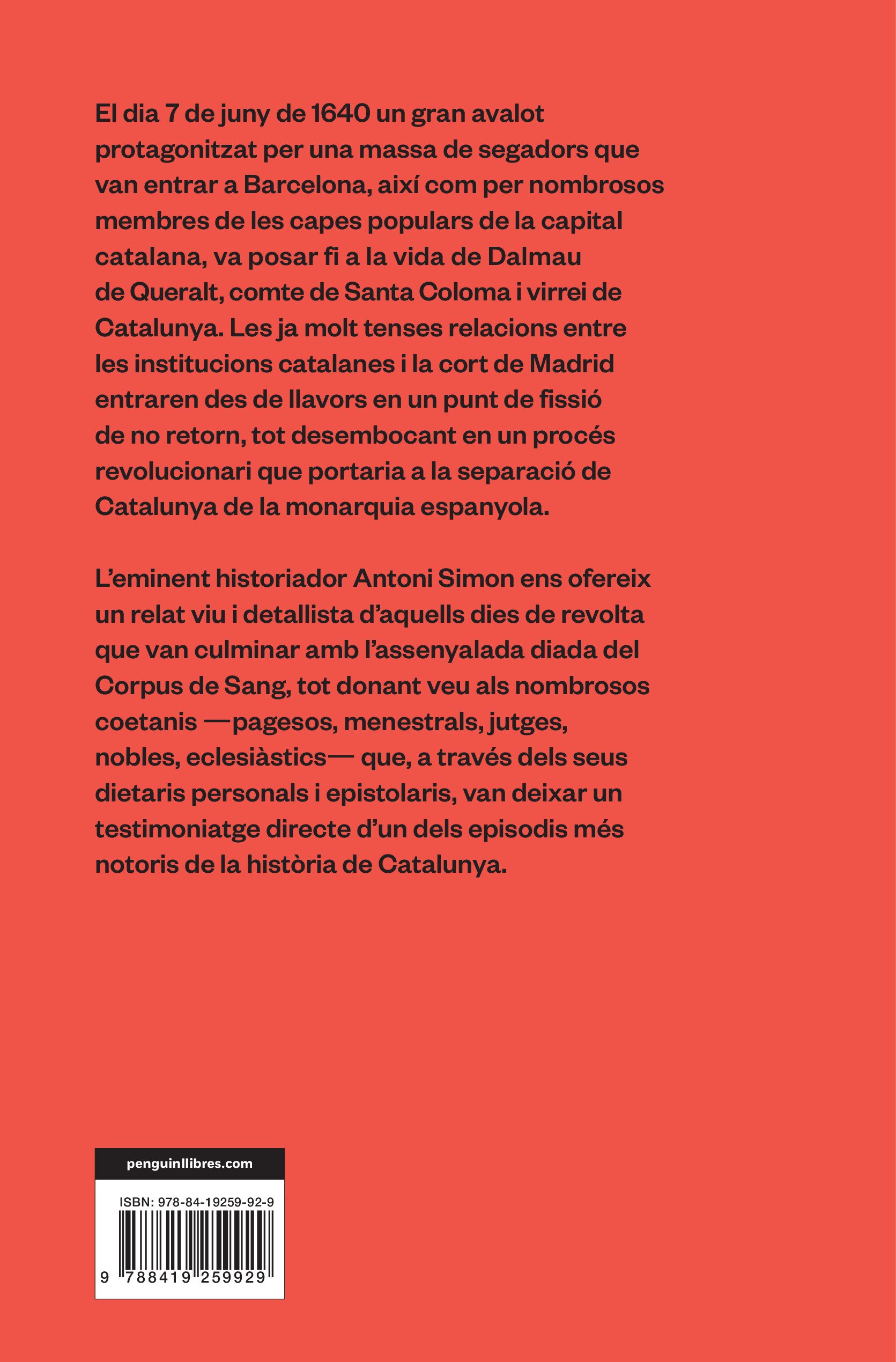 El Corpus de Sang: 7 de juny de 1640  (Tapa blanda) 2