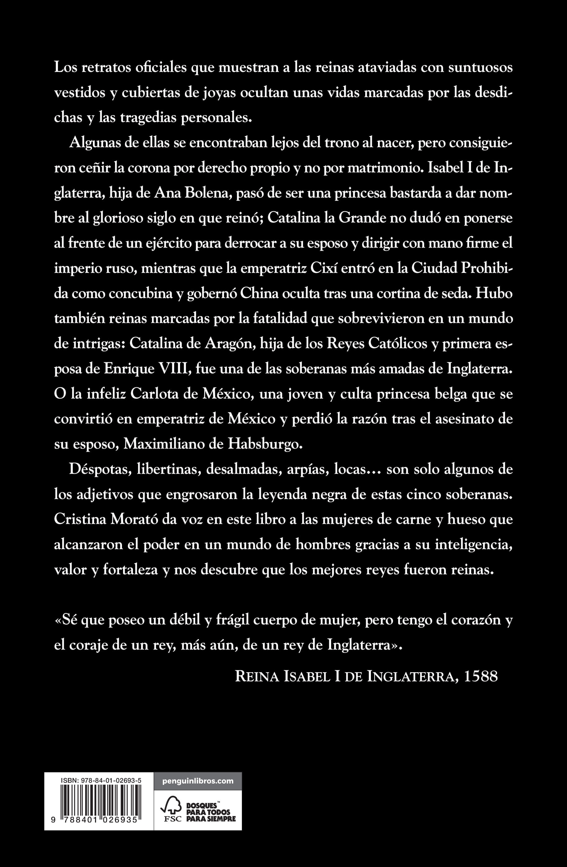 Reinas de leyenda: Catalina de Aragón, Isabel I de Inglaterra, Carlota de México, Catalina la Grande y la emperatriz Cixí (Tapa dura) 2