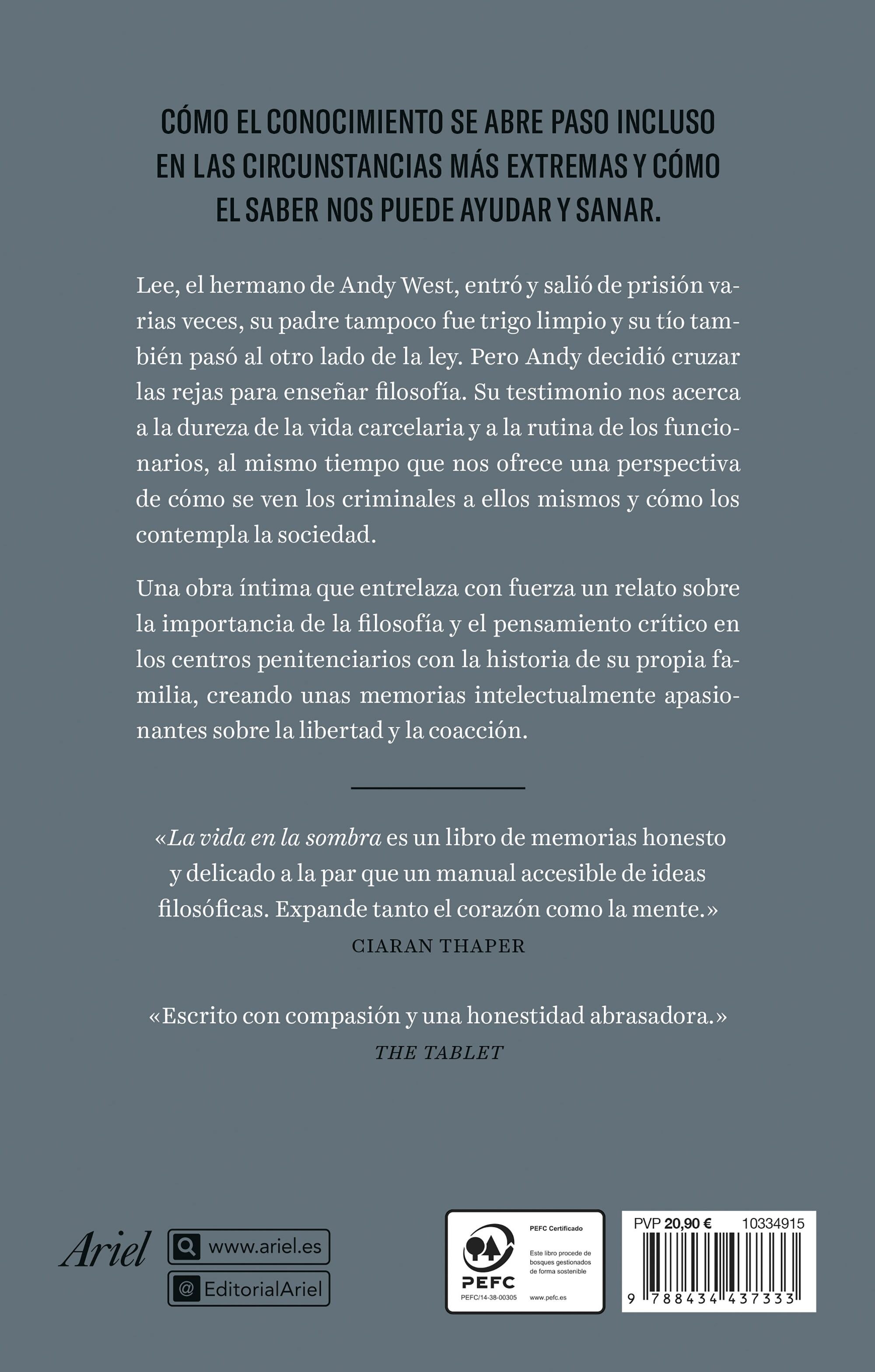 La vida en la sombra: Filosofía en la cárcel (Capa mole com abas) 2
