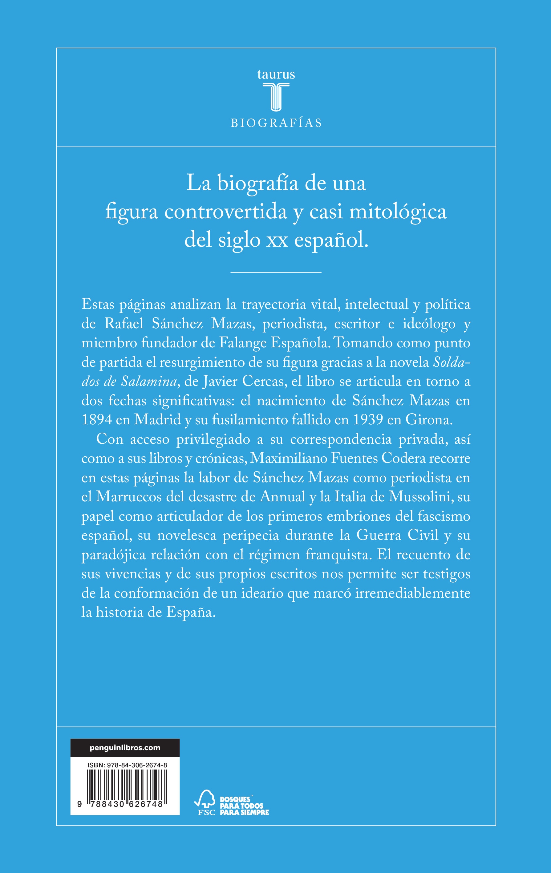 Sánchez Mazas: El falangista que nació tres veces (Capa mole) 2