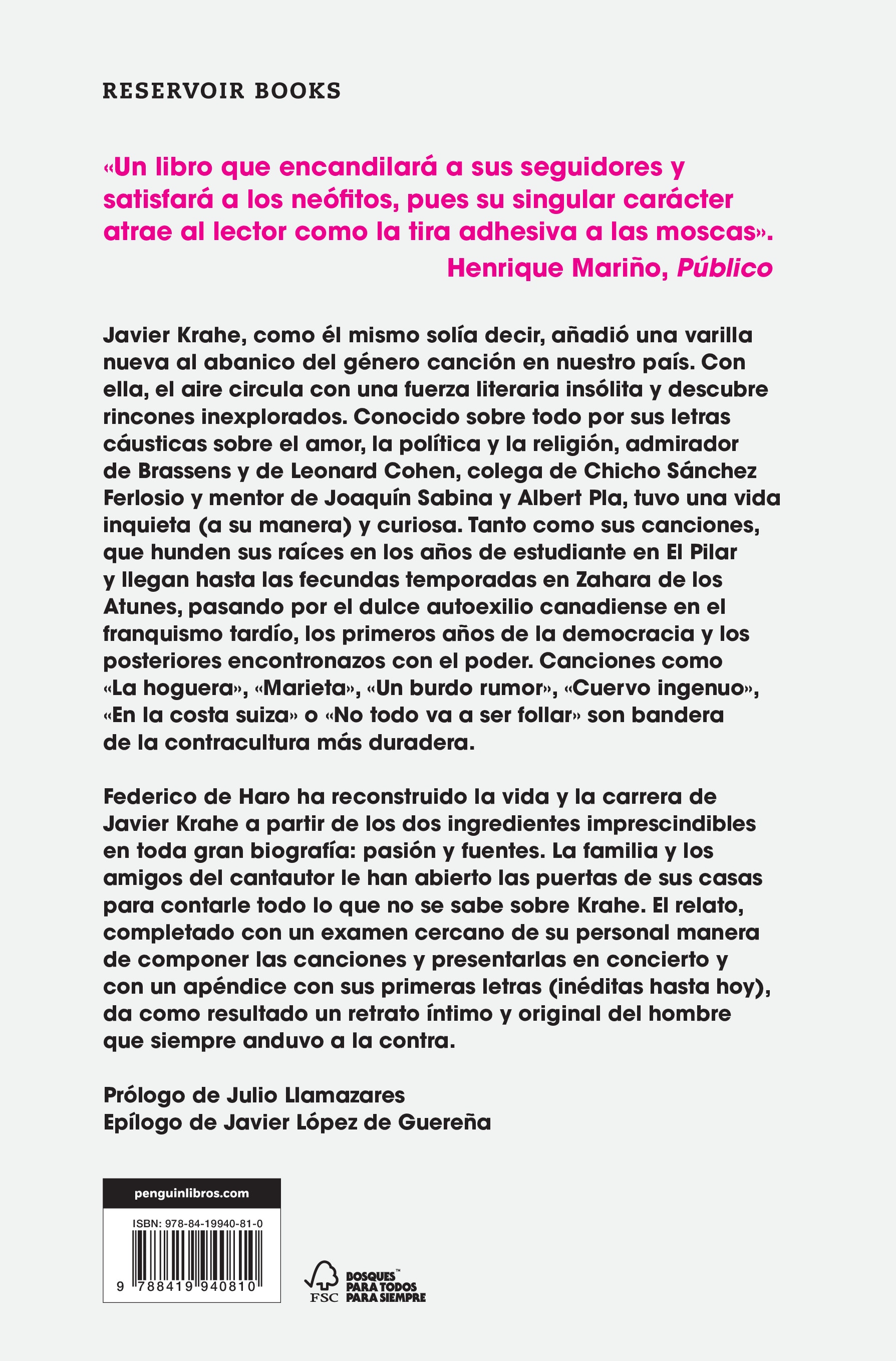 Javier Krahe. Ni feo, ni católico, ni sentimental (Capa mole) 2