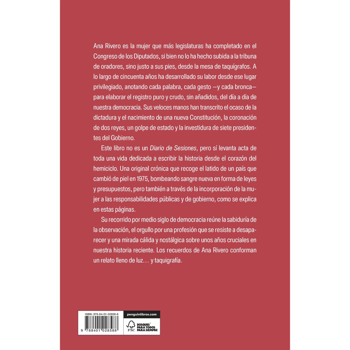 Luz y taquígrafa: Cincuenta años transcribiendo la Historia de España (Capa mole) 2