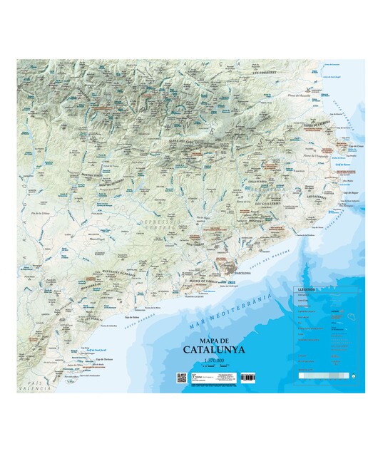 Imagem 0 de Mapa de catalunya físico. Mini - plastificado