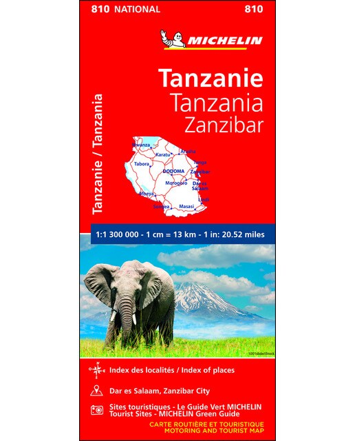 Mapa national tanzania-zanzíbar 1