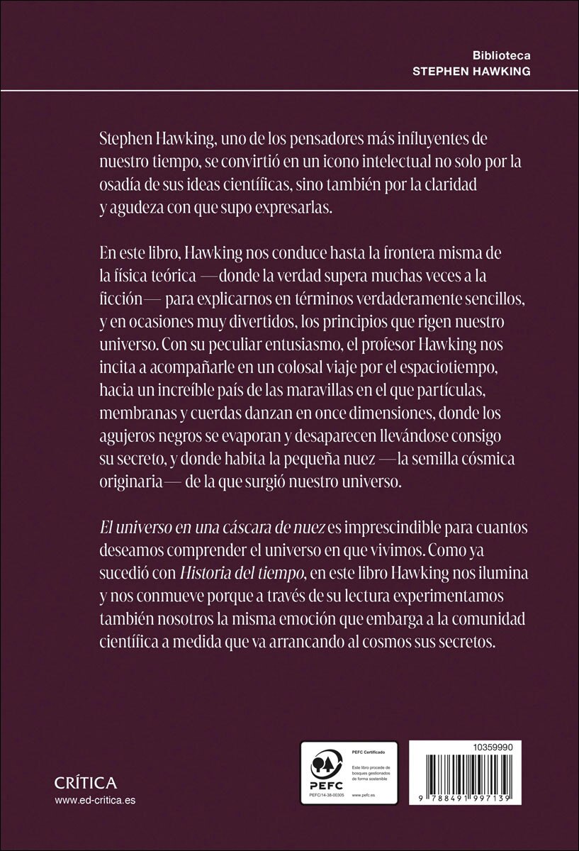 El universo en una cáscara de nuez  (Tapa blanda Tapa blanda con solapas) 2