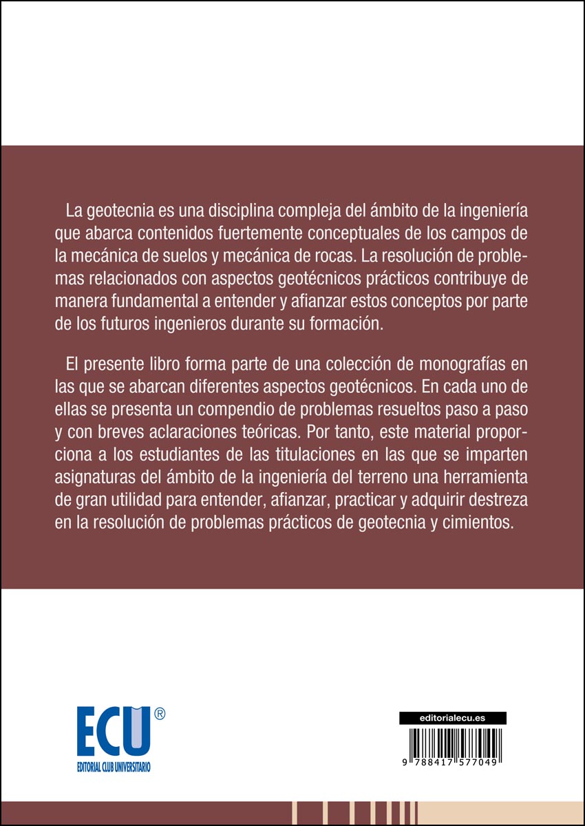 Colección de ejercicios de geotecnia y cimientos: Cuaderno n. º 1 Propiedades elementales de los suelos (Capa mole) 2