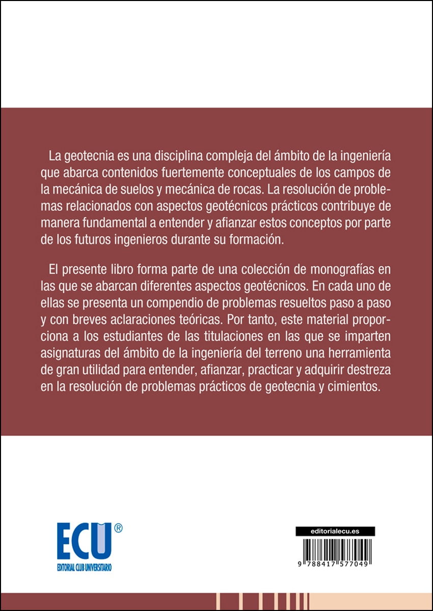 Colección De Ejercicios De Geotecnia Y Cimientos: Cuaderno N. º 5. Resistencia Al Corte De Suelos 2