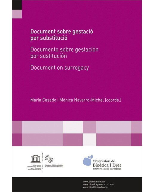 Document sobre gestació per substitució(Tapa blanda) 1