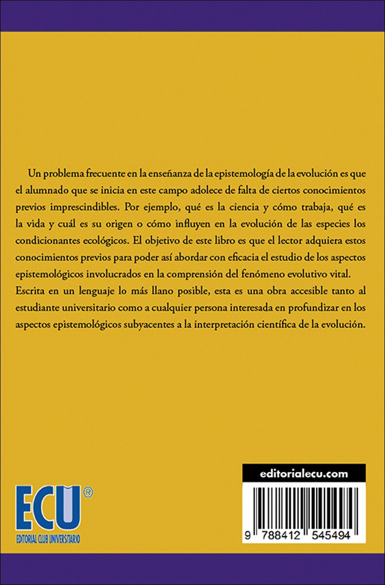 Epistemología de la evolución. Una introducción a sus bases científico-filosóficas  (Tapa blanda) 2