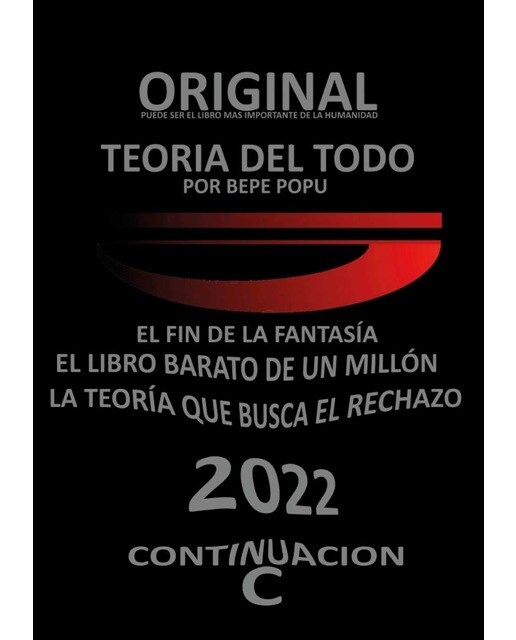 El libro barato de un millón: Continuación Teoría del Todo por Bepe Popu | El fin de la FANTASIA (Capa mole) 1