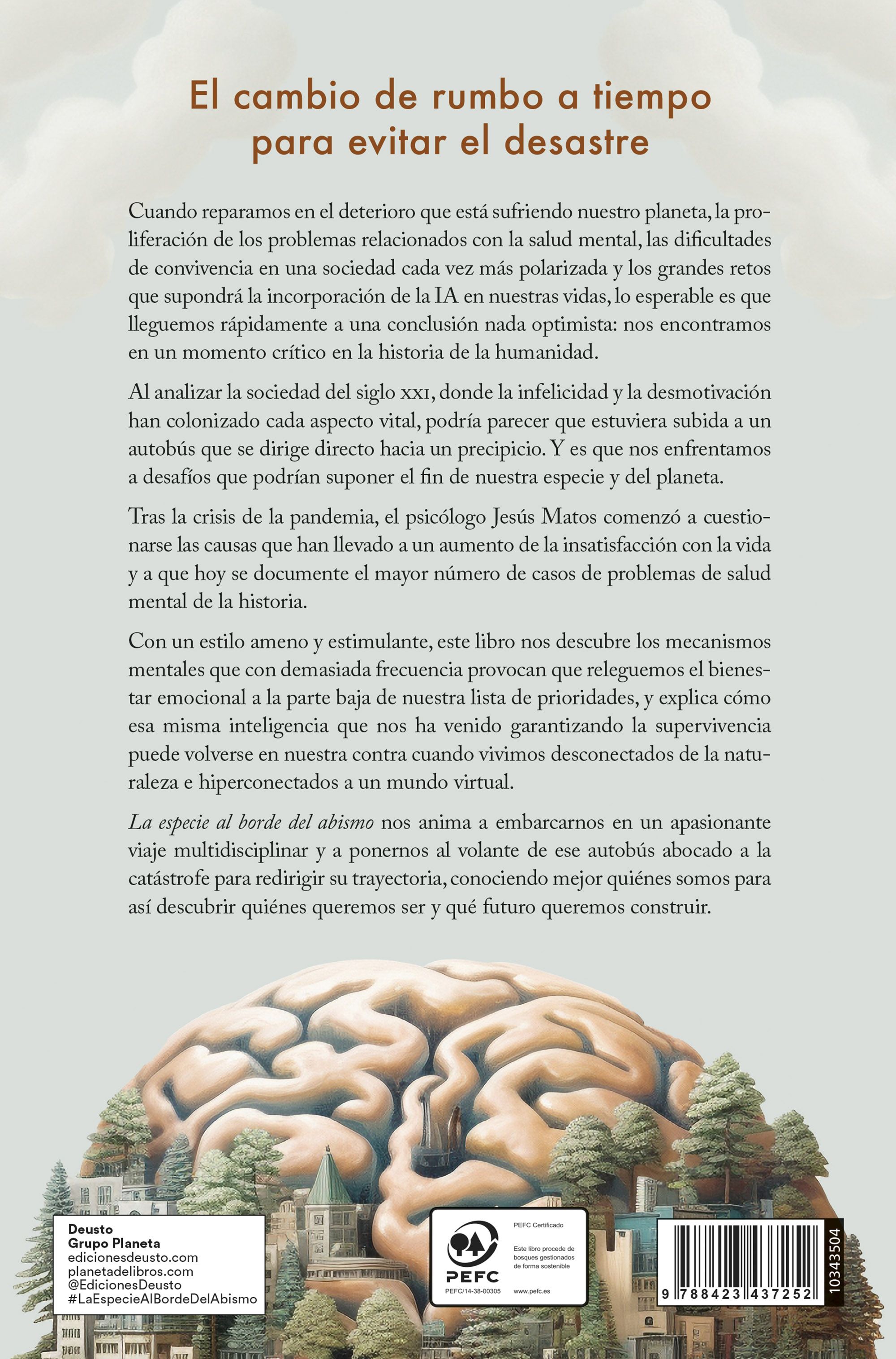 La especie al borde del abismo: Cómo hacer frente a los peligros que amenazan nuestra supervivencia (Capa mole com abas) 2