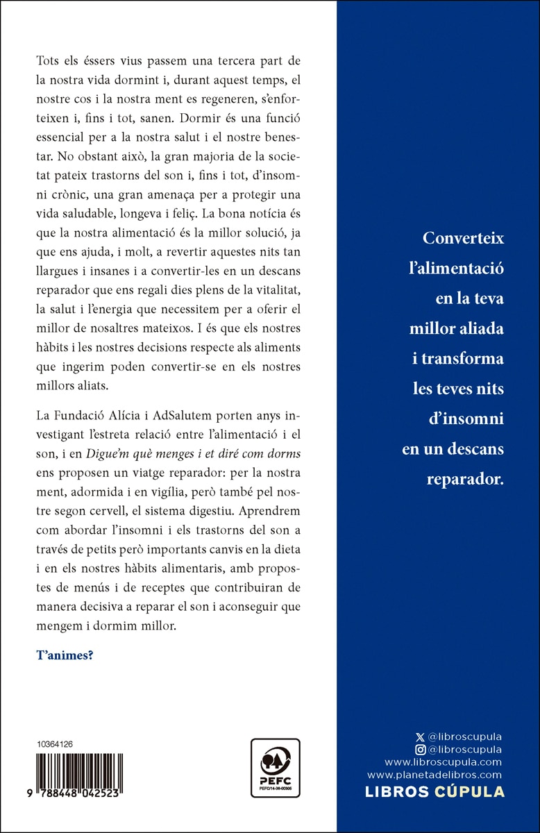 Digue'm què menges i et diré com dorms (Capa mole com abas) 2