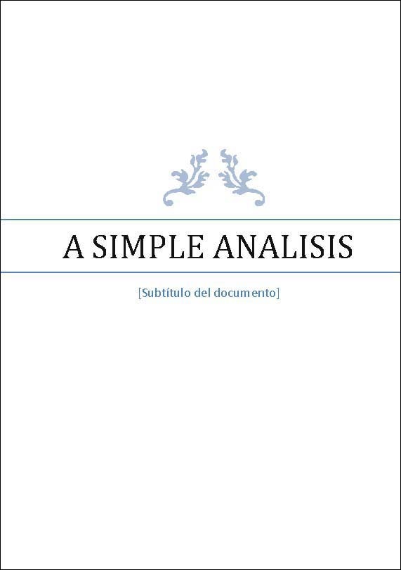 A simple analysis (Capa mole) 1