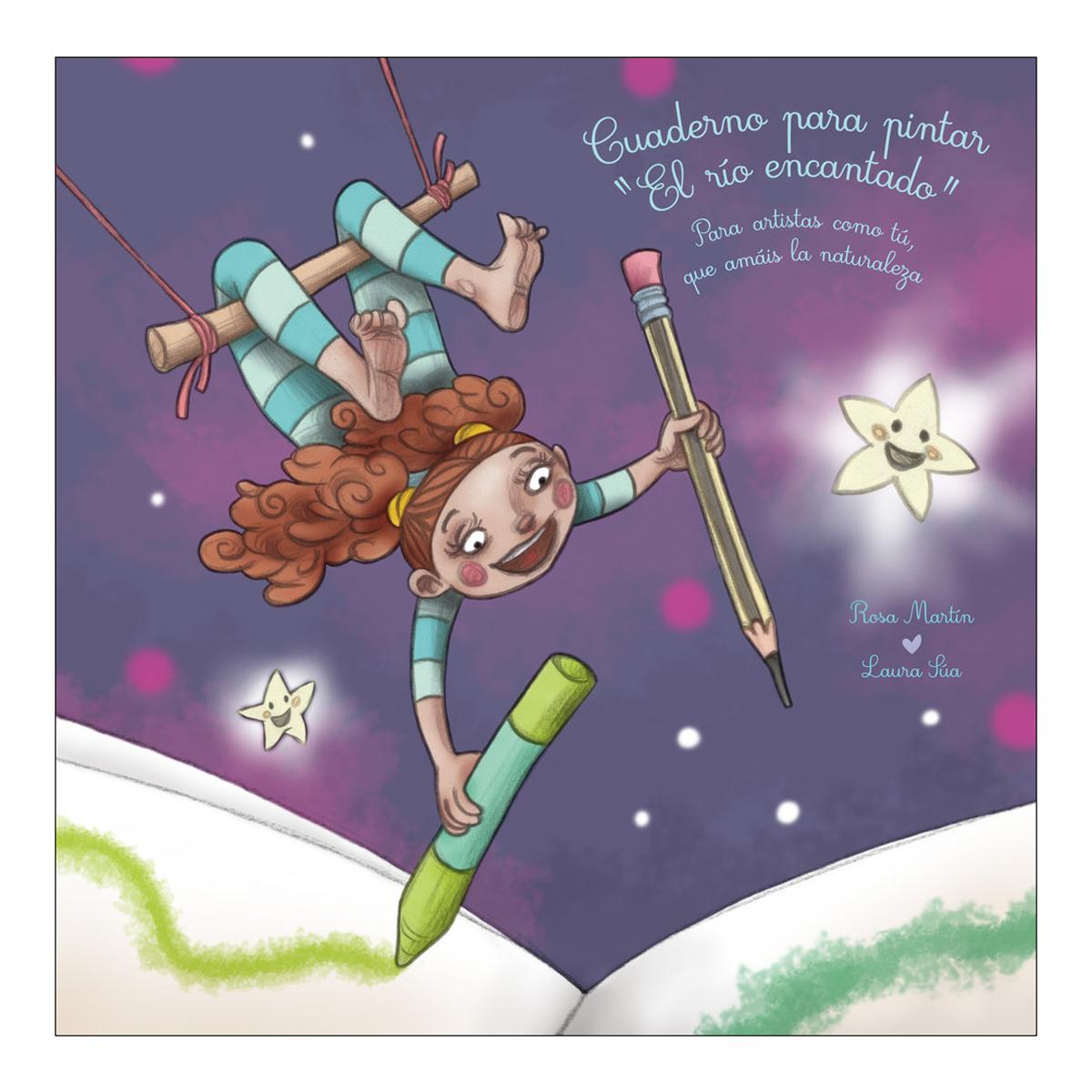 Cuaderno para pintar  el rio encantado 1