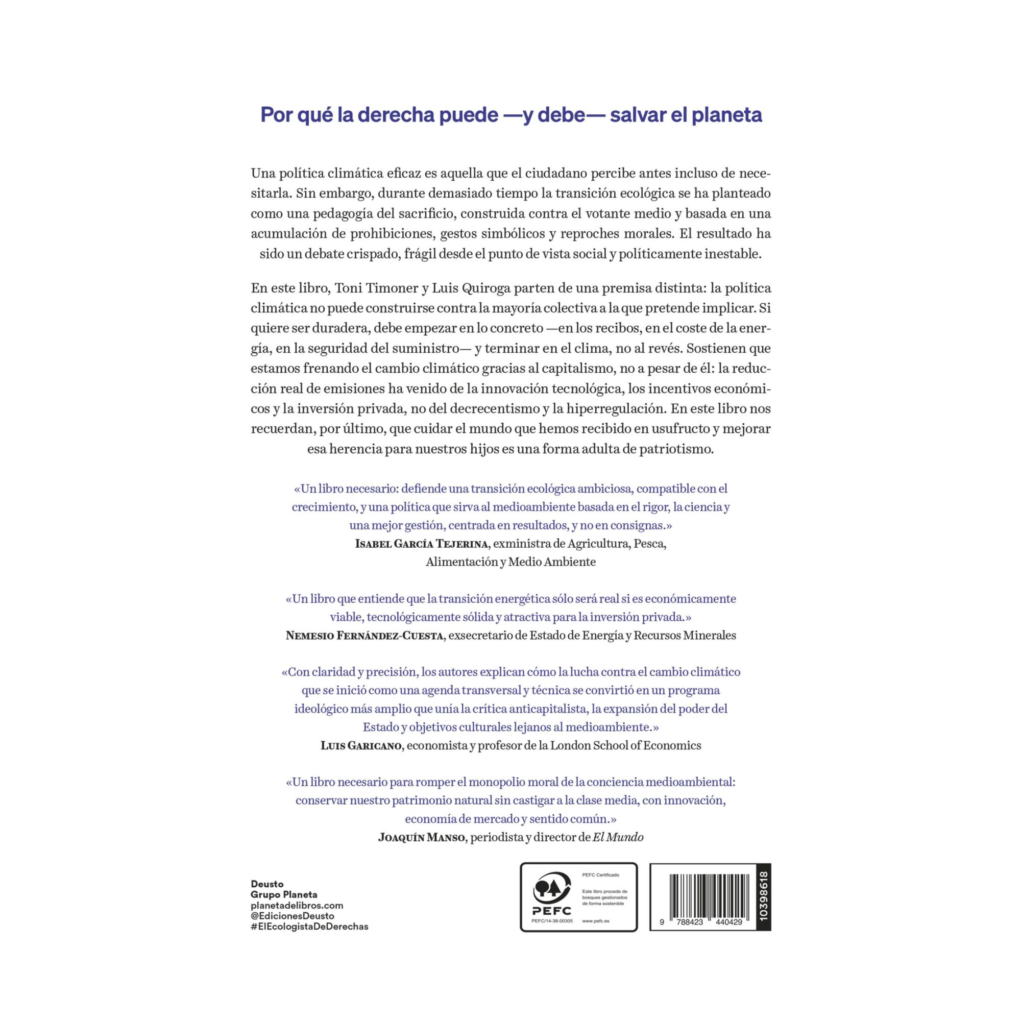 El ecologista de derechas: Soluciones azules para un planeta verde (Capa mole com abas) 2