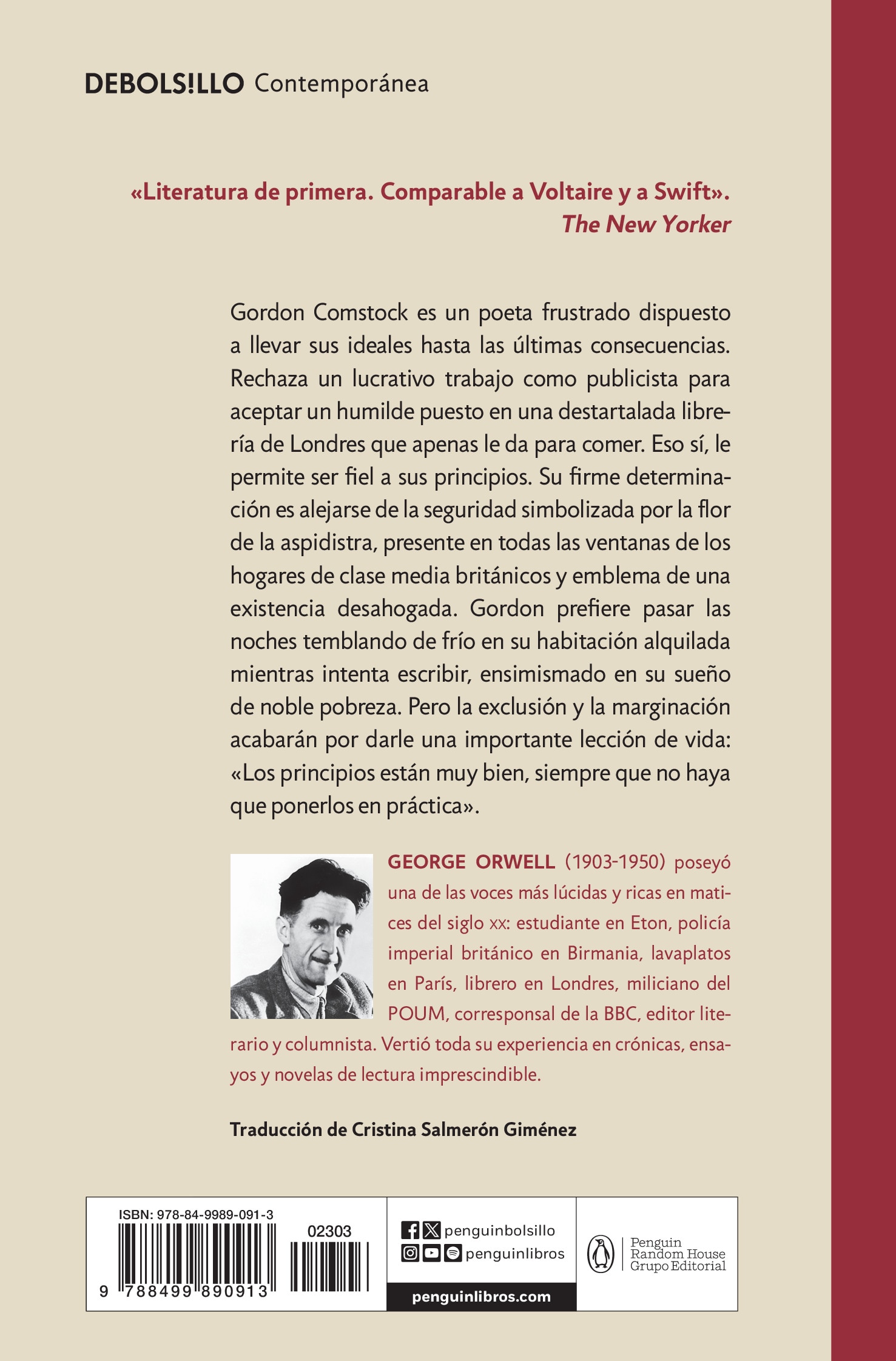 Que no muera el aspidistra (edición definitiva avalada por the orwell estate) (Bolsillo) (Tapa blanda) 2
