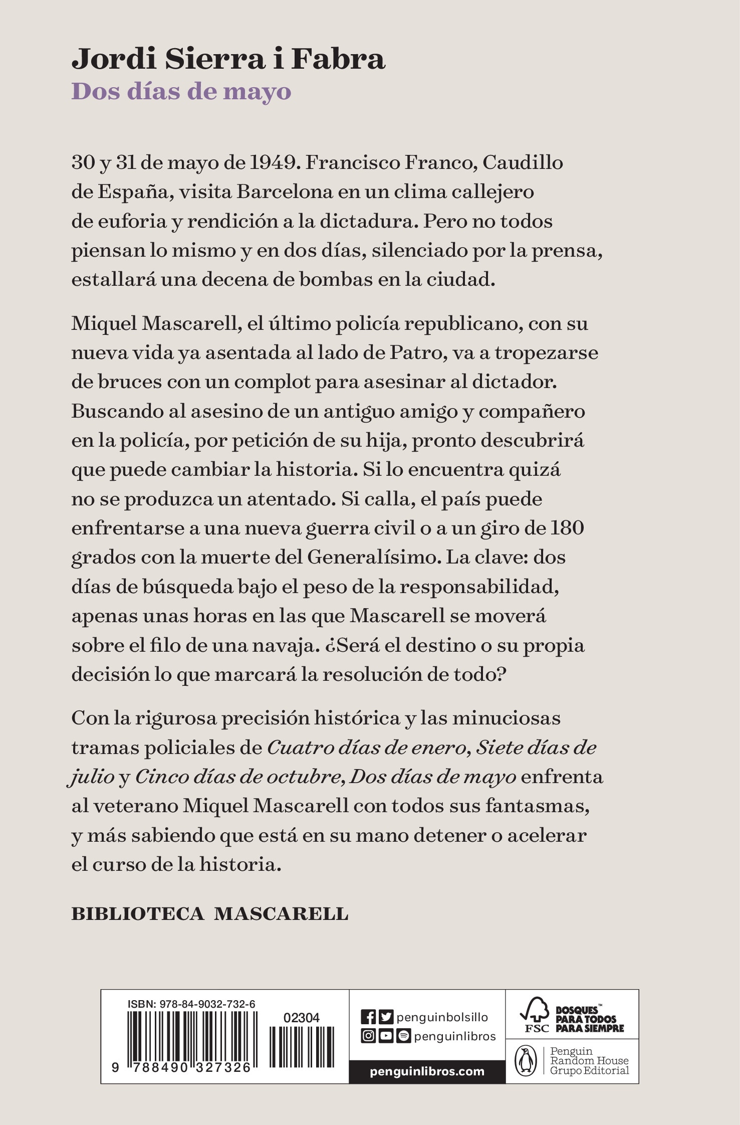 Dos días de mayo (Inspector Mascarell 4)  (Bolsillo) (Tapa blanda) 2