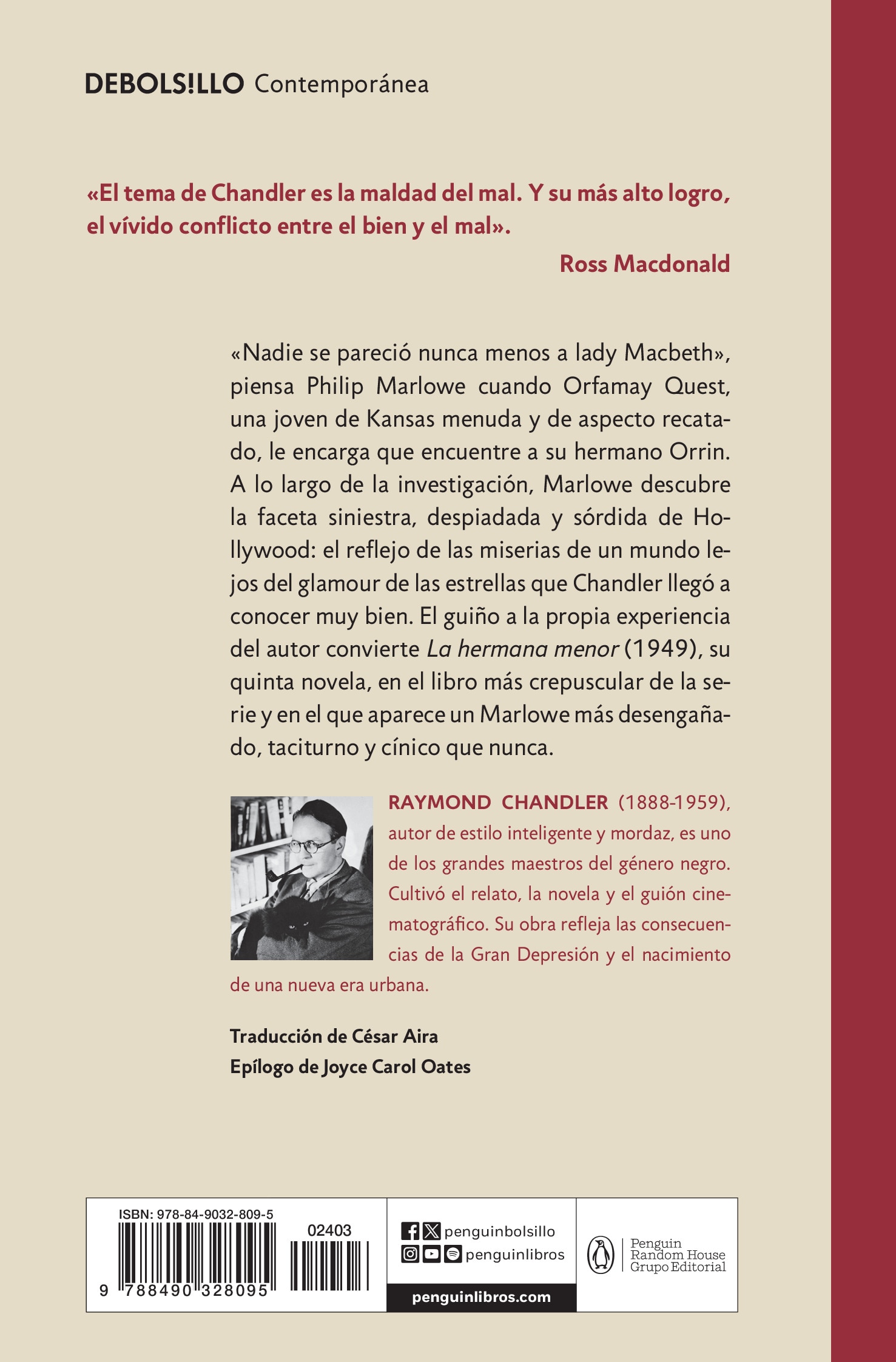 La hermana menor (Philip Marlowe 5)  (Tapa blanda) 2