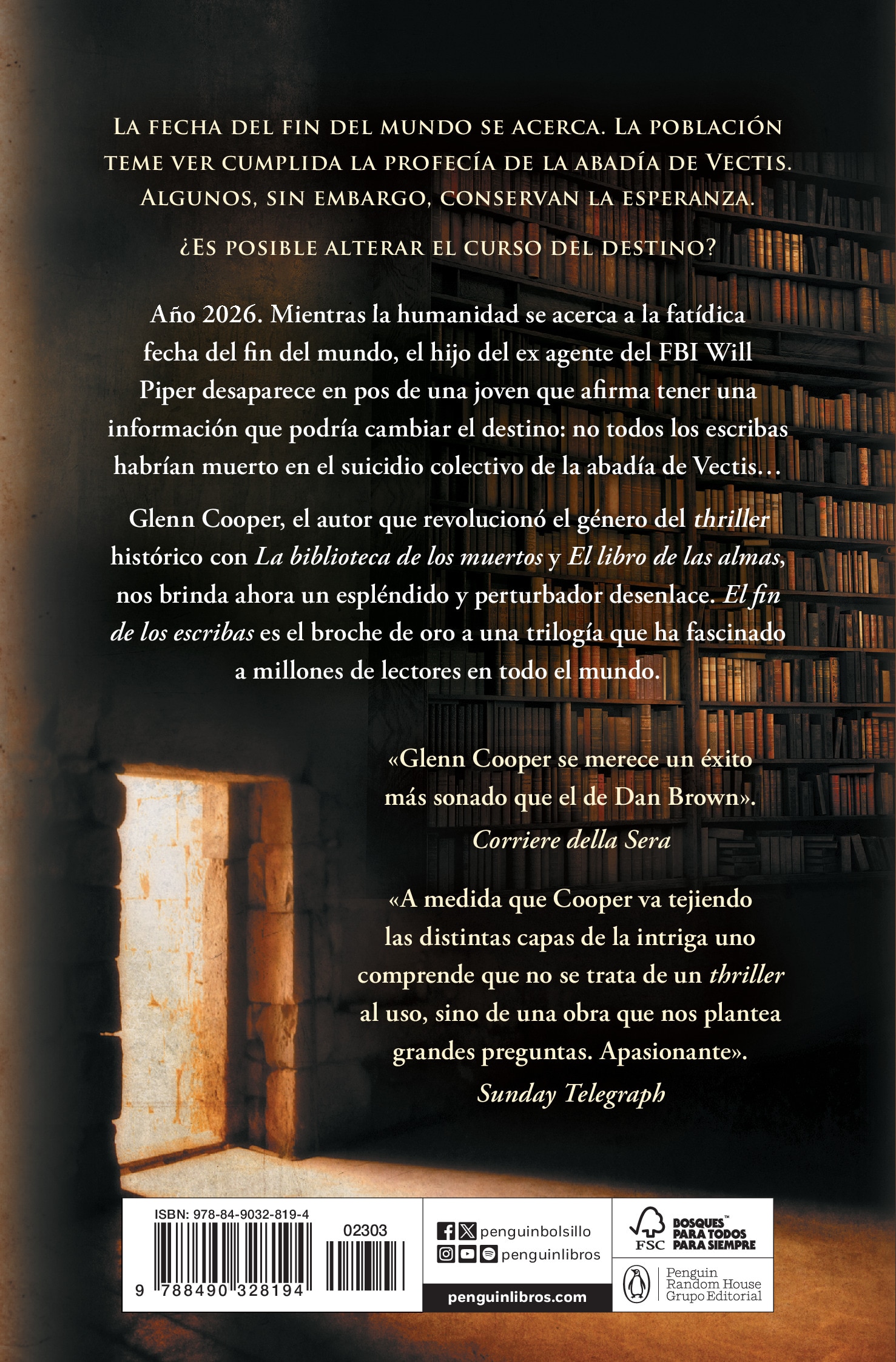 El fin de los escribas (La biblioteca de los muertos 3) (Capa mole) 2