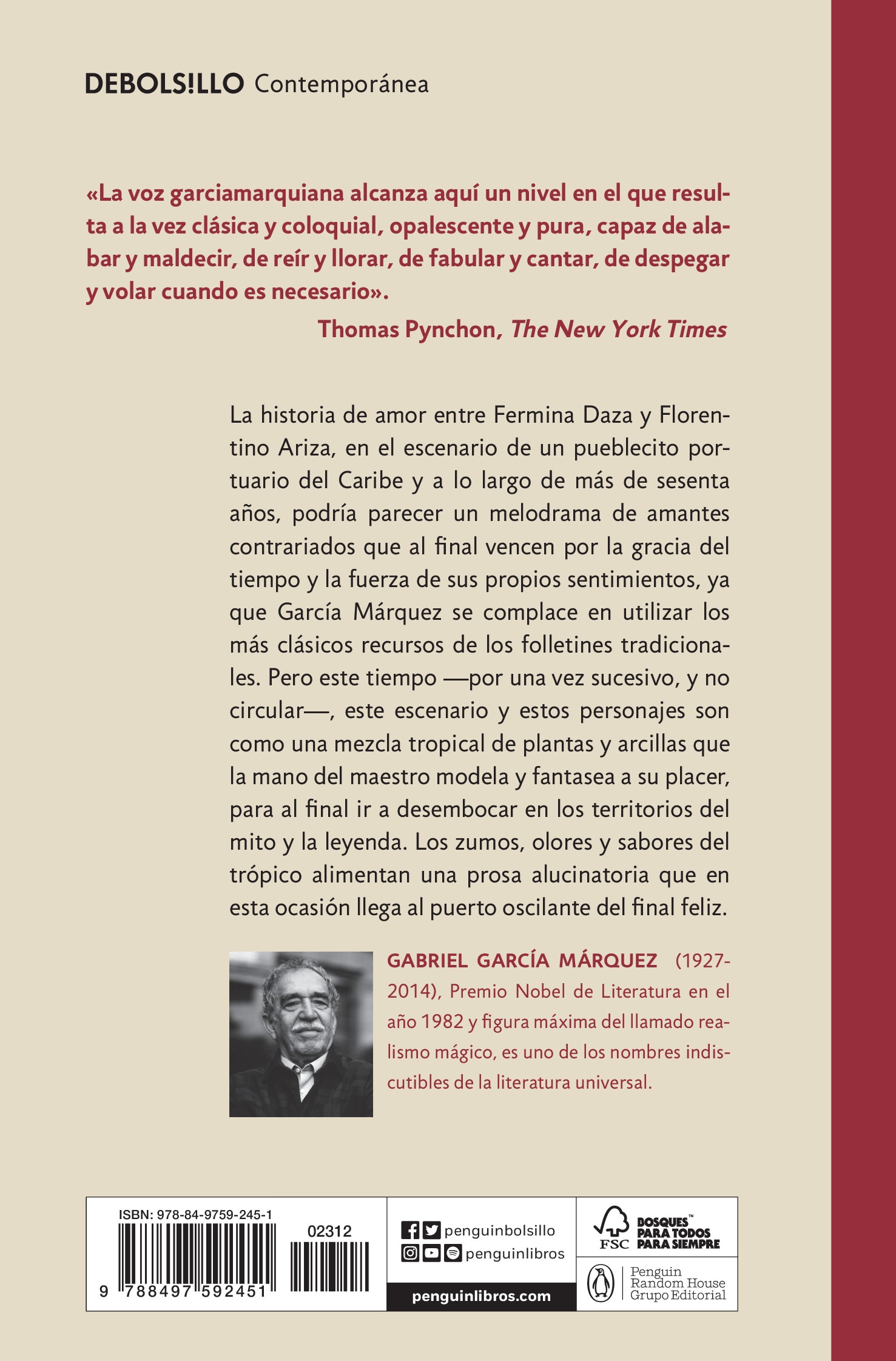 El amor en los tiempos del cólera (Bolsillo) (Tapa blanda) 2