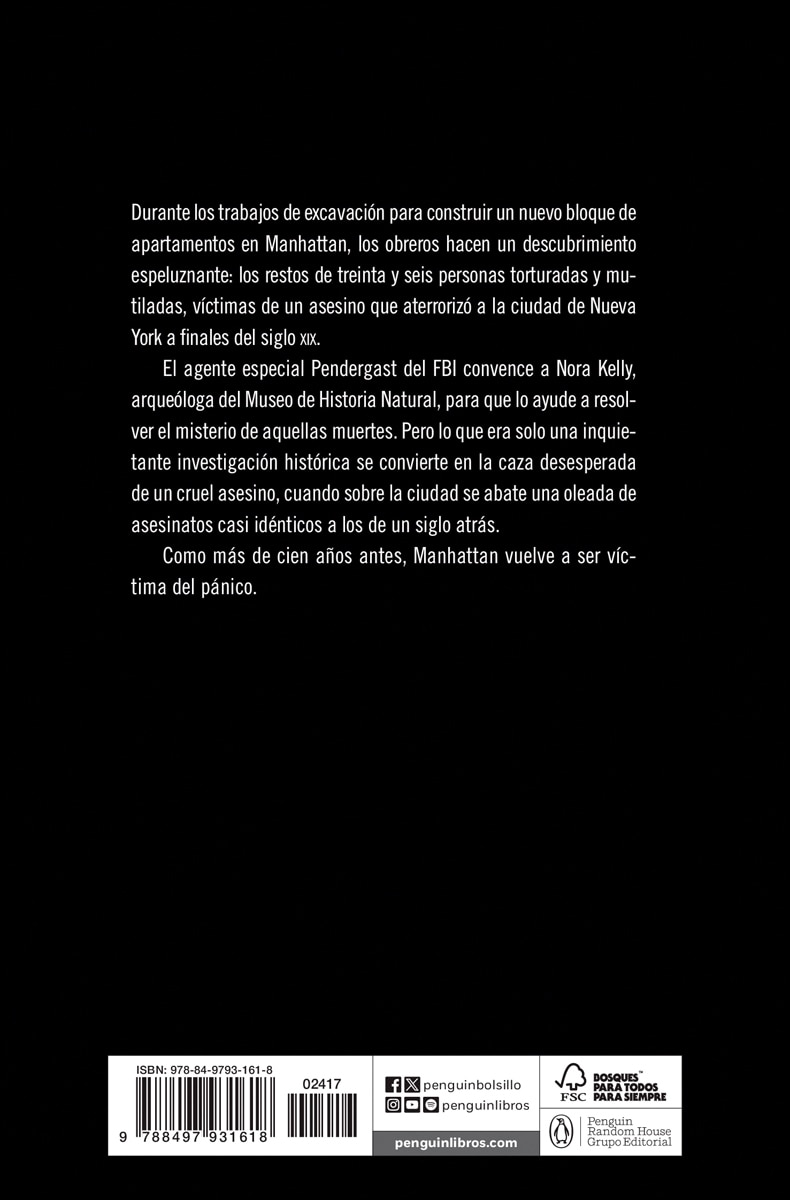 Los asesinatos de Manhattan (Inspector Pendergast 3) (Bolso) (Capa mole) 2