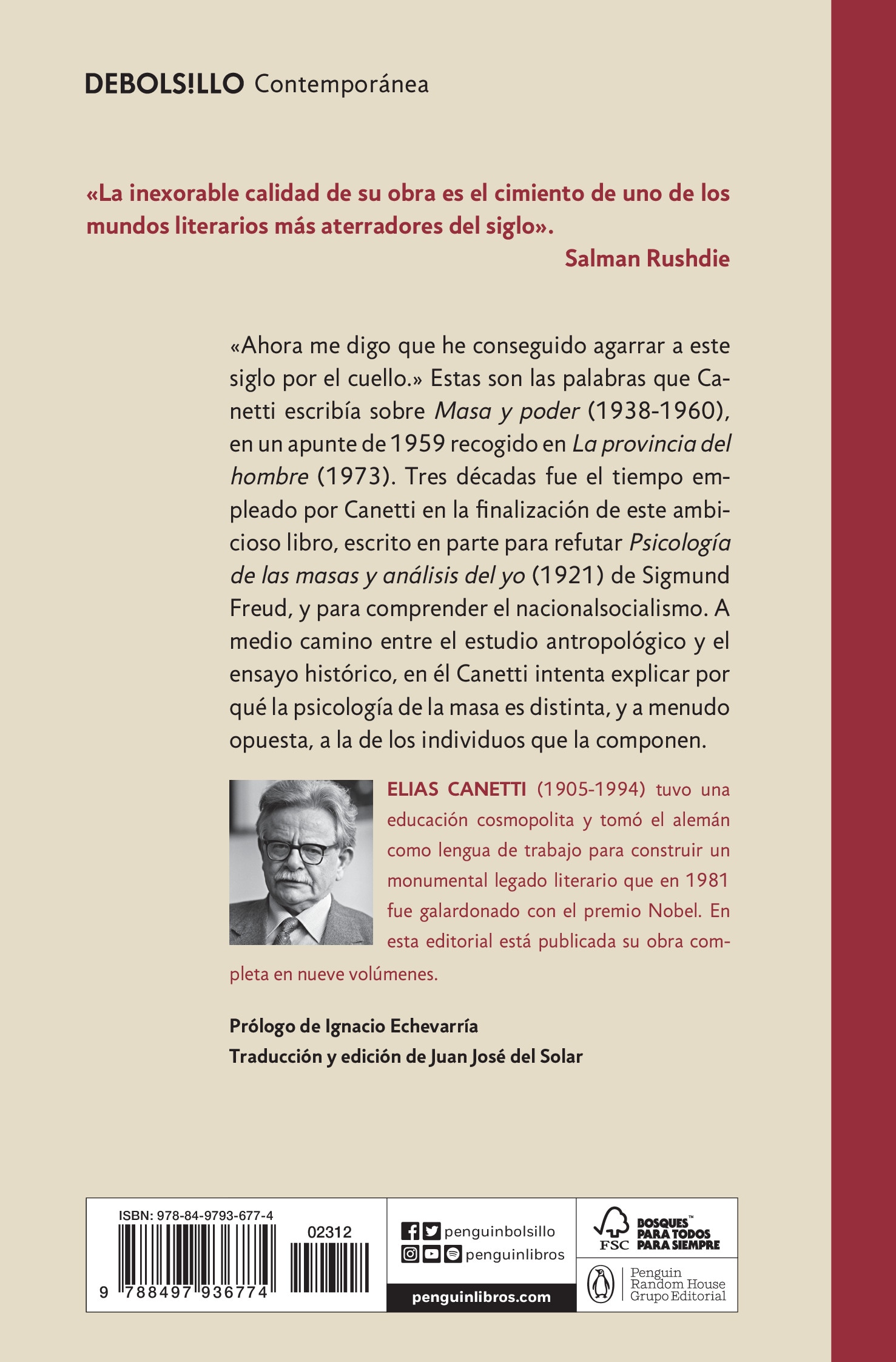 Masa y poder (obra completa canetti 1)(Bolsillo) (Tapa blanda) 2