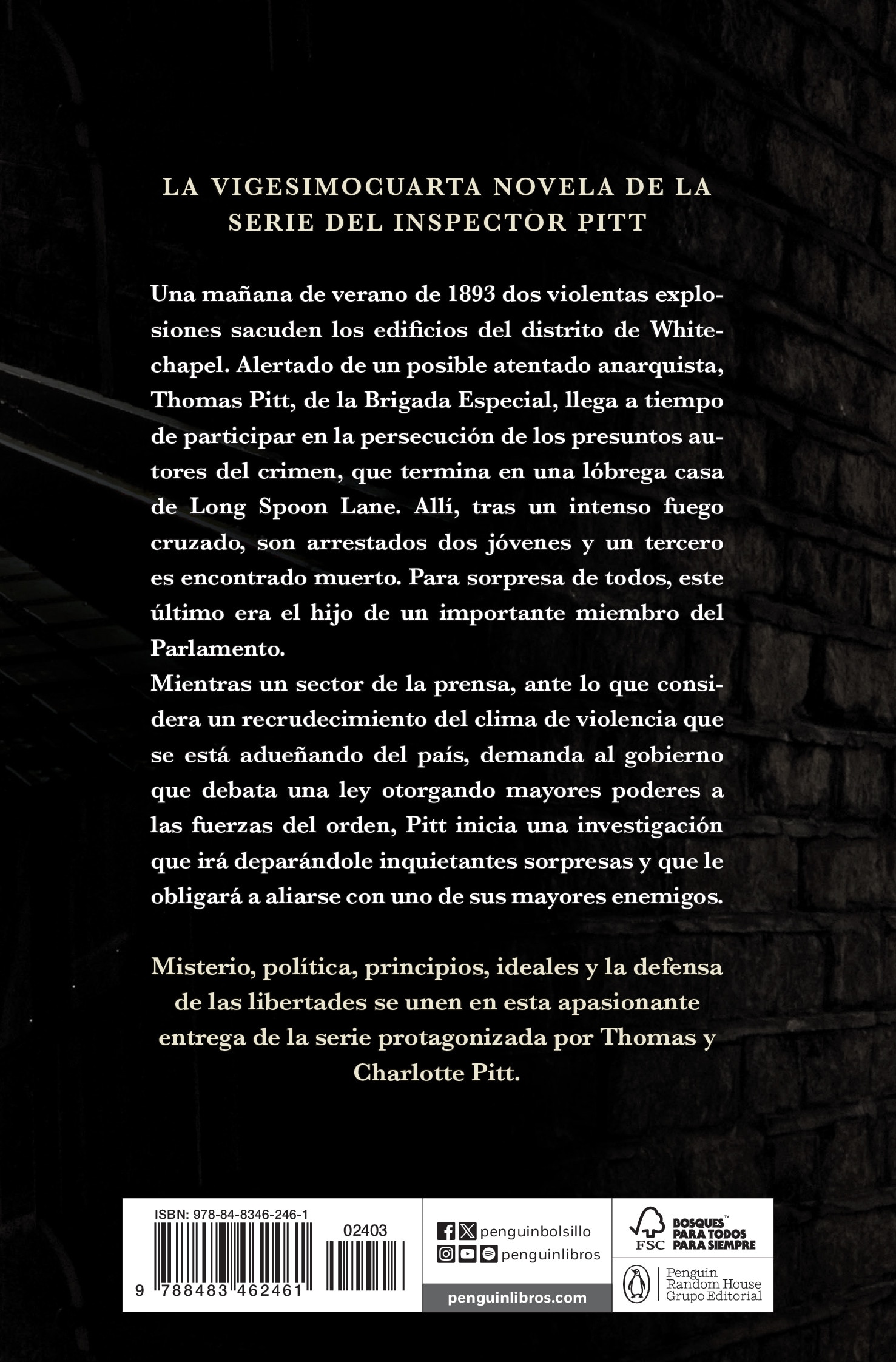 Los anarquistas de Long Spoon Lane (Inspector Thomas Pitt 24) (Bolso) (Capa mole) 2