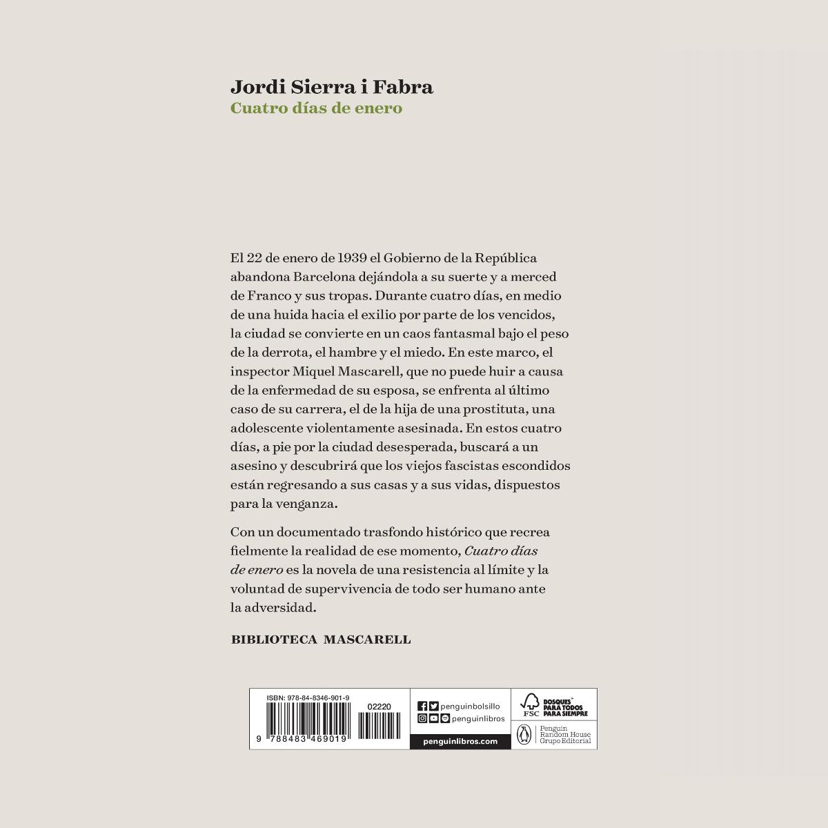 Cuatro días de enero (Inspector Mascarell 1)  (Bolsillo) (Tapa blanda) 2