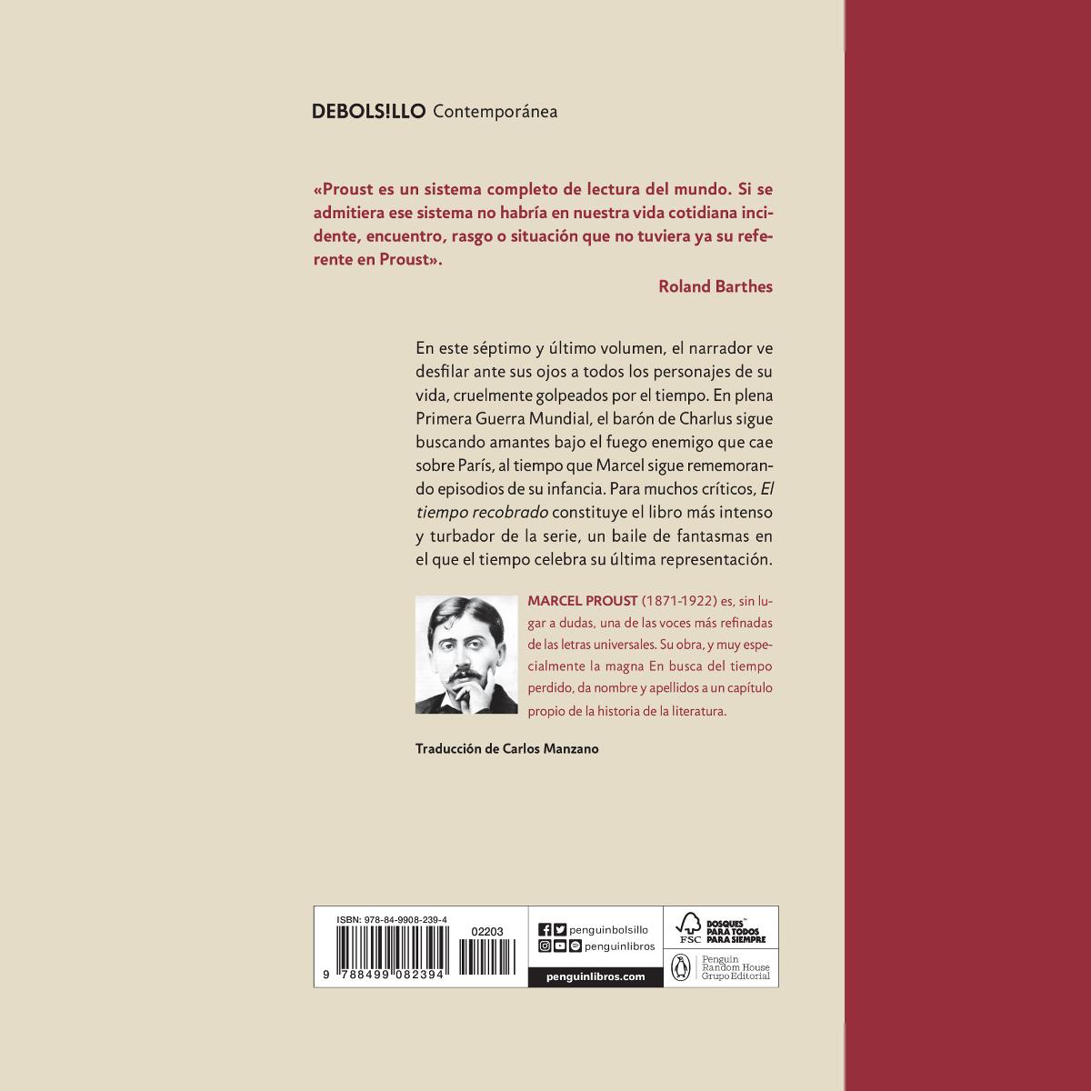 El tiempo recobrado (En busca del tiempo perdido 7) (Bolsillo) (Tapa blanda) 2