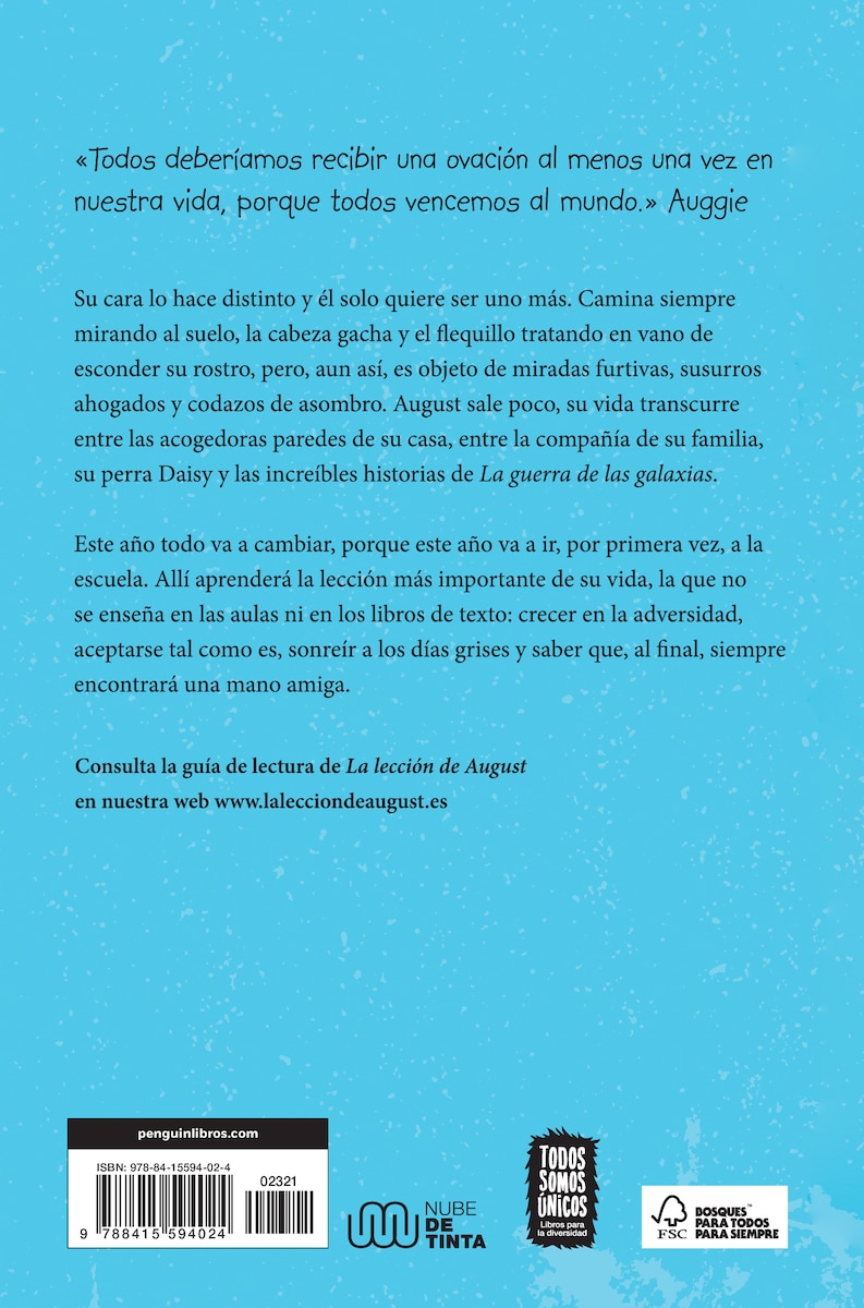 Wonder - La lección de August (Tapa blanda) 3