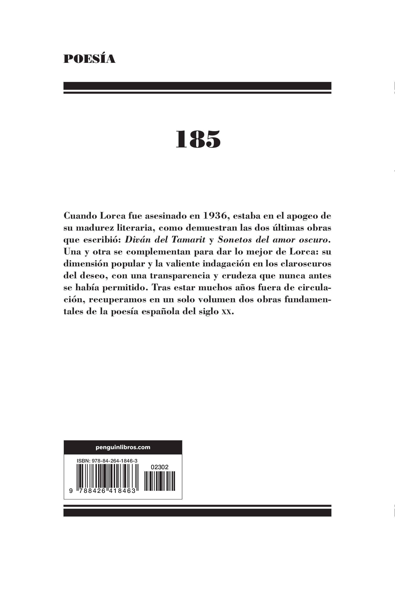 Sonetos del amor oscuro y Diván del Tamarit 2