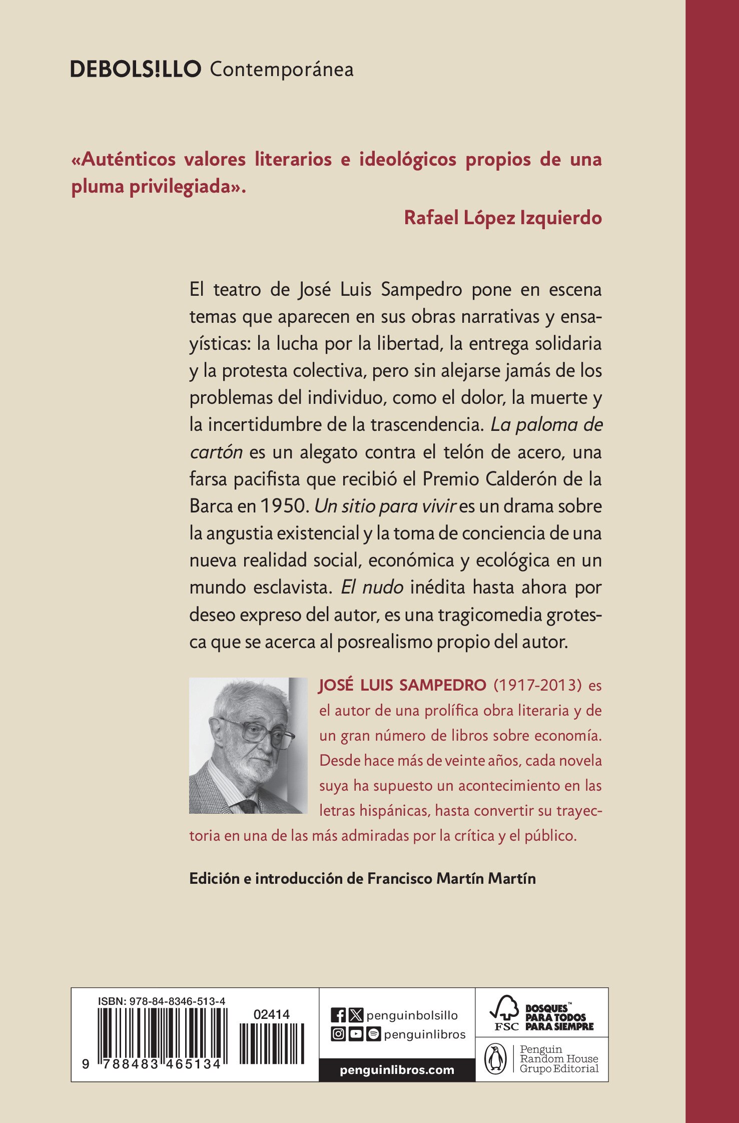 La paloma de cartón | Un sitio para vivir | El nudo: Teatro escogido  (Bolsillo) (Tapa blanda) 2